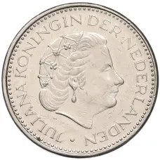 Монета 1 гульден 1980 года Нидерланды (реверс)