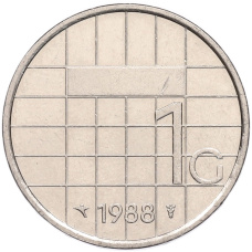 Монета 1 гульден 1988 года Нидерланды (аверс)