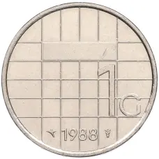 Монета 1 гульден 1988 года Нидерланды (аверс)