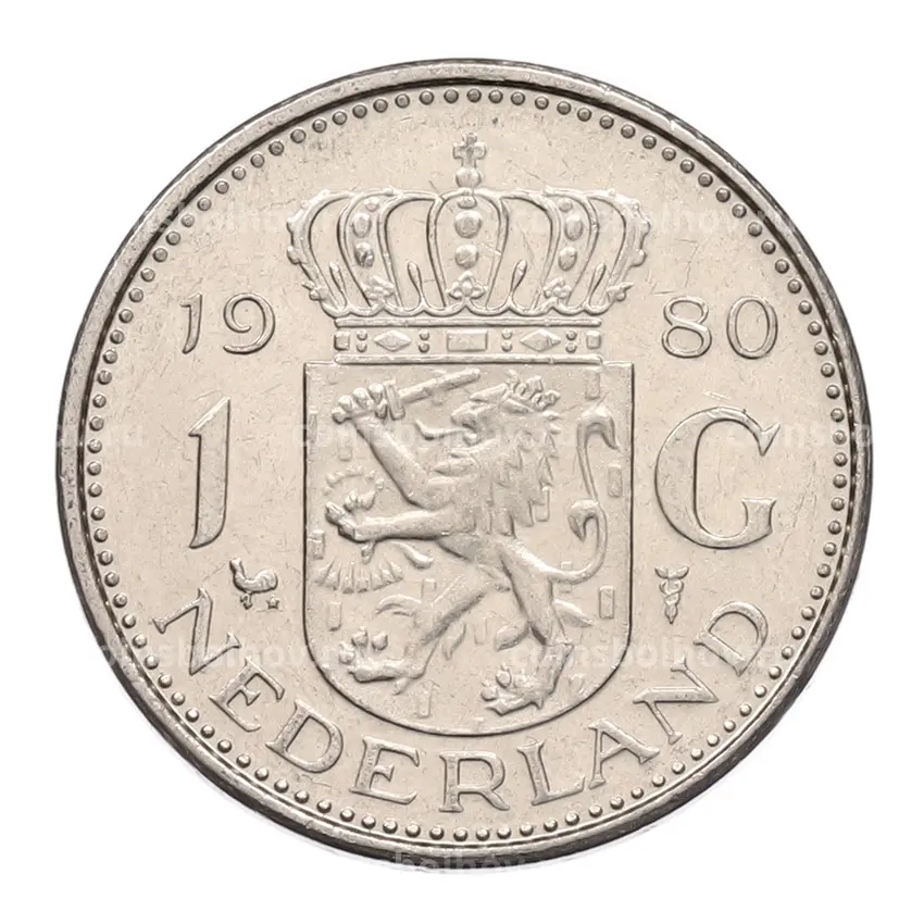 Монета 1 гульден 1980 года Нидерланды