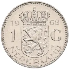 Монета 1 гульден 1968 года Нидерланды (аверс)