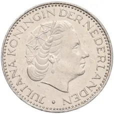 Монета 1 гульден 1968 года Нидерланды (реверс)