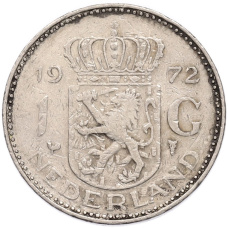 Монета 1 гульден 1972 года Нидерланды (аверс)