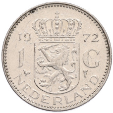 Монета 1 гульден 1972 года Нидерланды (аверс)