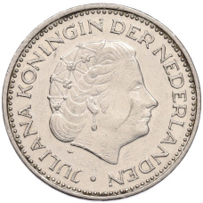 Монета 1 гульден 1972 года Нидерланды (реверс)