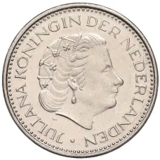 Монета 1 гульден 1980 года Нидерланды (реверс)