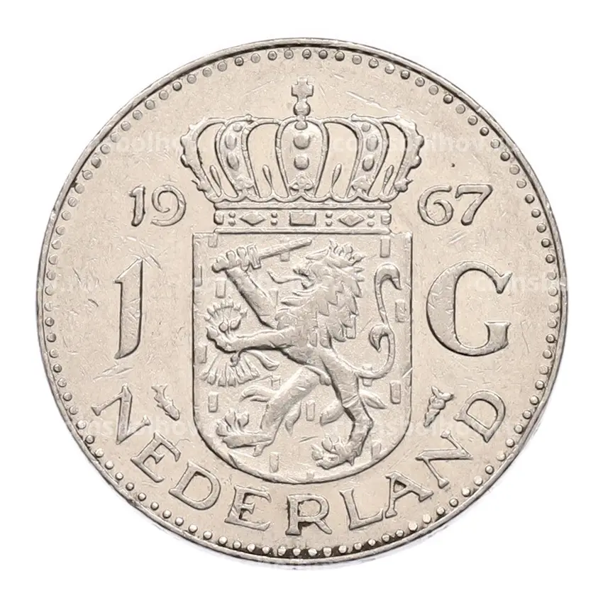 Монета 1 гульден 1967 года Нидерланды