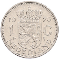 Монета 1 гульден 1976 года Нидерланды (аверс)