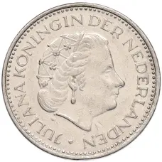 Монета 1 гульден 1976 года Нидерланды (реверс)