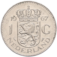 Монета 1 гульден 1967 года Нидерланды (аверс)