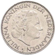 Монета 1 гульден 1967 года Нидерланды (реверс)