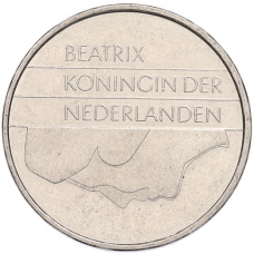Монета 1 гульден 1986 года Нидерланды (реверс)