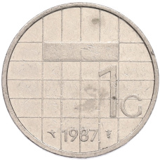 Монета 1 гульден 1987 года Нидерланды (аверс)