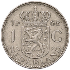 Монета 1 гульден 1968 года Нидерланды (аверс)