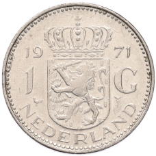 Монета 1 гульден 1971 года Нидерланды (аверс)