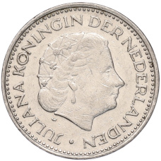 Монета 1 гульден 1971 года Нидерланды (реверс)