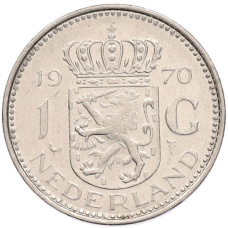Монета 1 гульден 1970 года Нидерланды (аверс)
