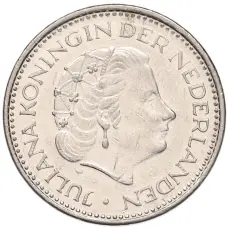 Монета 1 гульден 1980 года Нидерланды (реверс)