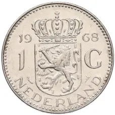 Монета 1 гульден 1968 года Нидерланды (аверс)