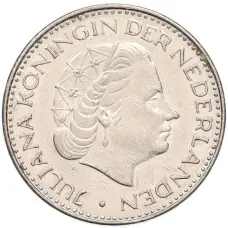 Монета 1 гульден 1968 года Нидерланды (реверс)