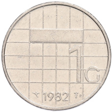 Монета 1 гульден 1982 года Нидерланды (аверс)