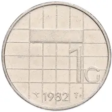 Монета 1 гульден 1982 года Нидерланды (аверс)