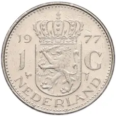 Монета 1 гульден 1977 года Нидерланды (аверс)