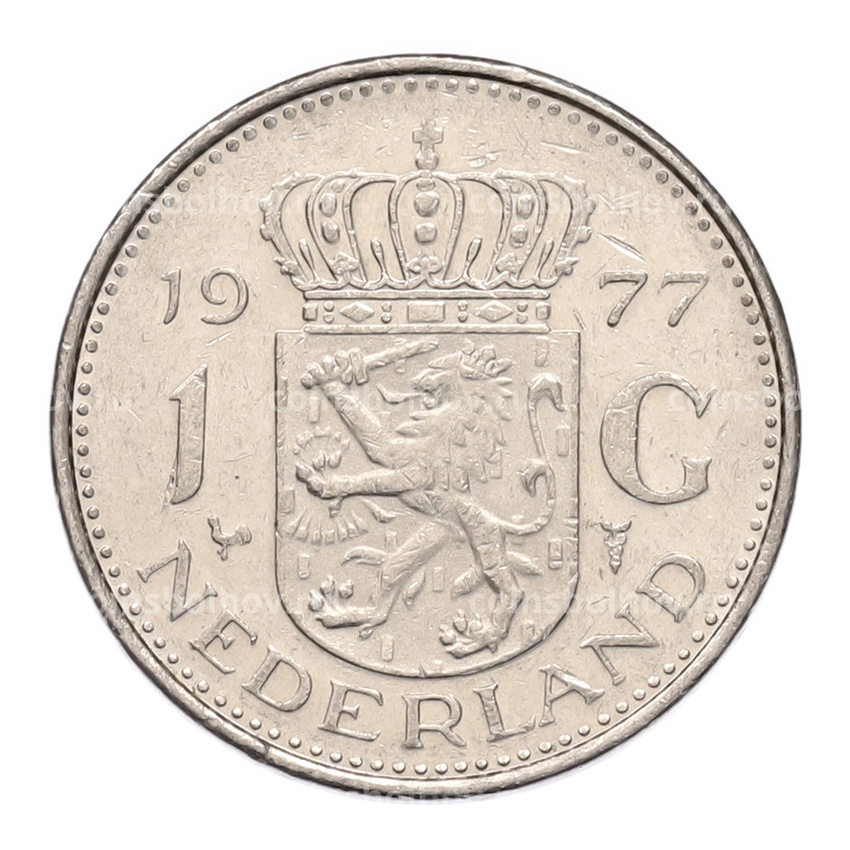 Монета 1 гульден 1977 года Нидерланды
