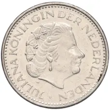Монета 1 гульден 1977 года Нидерланды (реверс)
