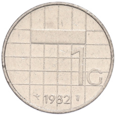 Монета 1 гульден 1982 года Нидерланды (аверс)