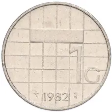 Монета 1 гульден 1982 года Нидерланды (аверс)