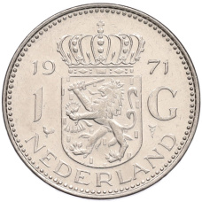 Монета 1 гульден 1971 года Нидерланды (аверс)