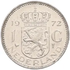 Монета 1 гульден 1972 года Нидерланды (аверс)