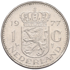 Монета 1 гульден 1977 года Нидерланды (аверс)