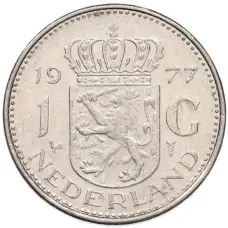 Монета 1 гульден 1977 года Нидерланды (аверс)