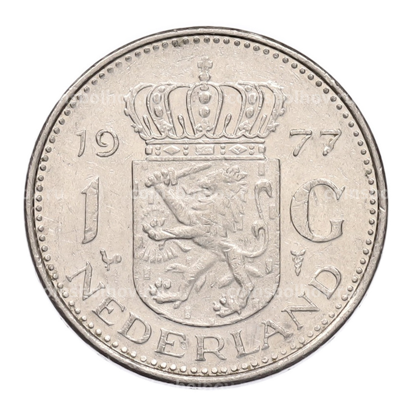 Монета 1 гульден 1977 года Нидерланды