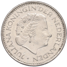 Монета 1 гульден 1977 года Нидерланды (реверс)