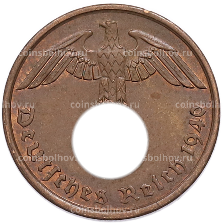 Монета 2 рейхспфеннига 1940 года A Германия
