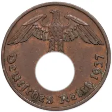 Монета 2 рейхспфеннига 1937 года A Германия (аверс)