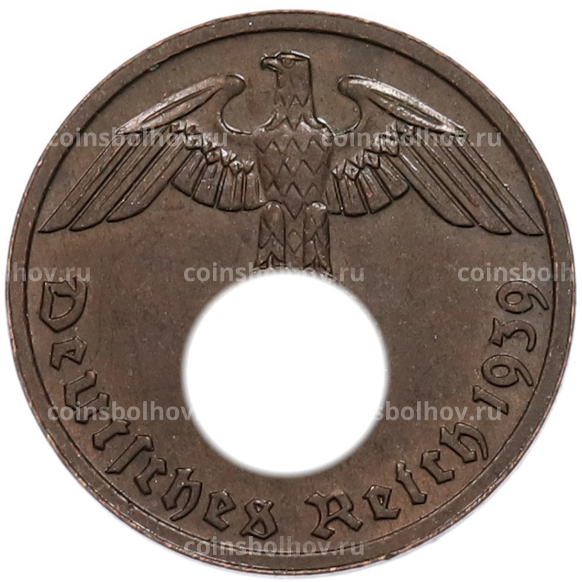 Монета 2 рейхспфеннига 1939 года B Германия