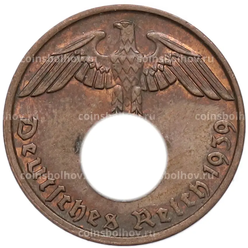 Монета 2 рейхспфеннига 1939 года B Германия