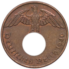 Монета 2 рейхспфеннига 1940 года A Германия (аверс)