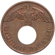 Монета 2 рейхспфеннига 1940 года A Германия (аверс)