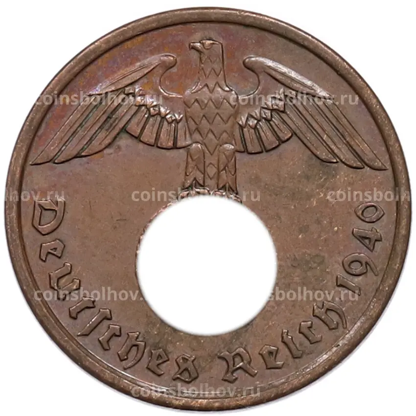 Монета 2 рейхспфеннига 1940 года A Германия