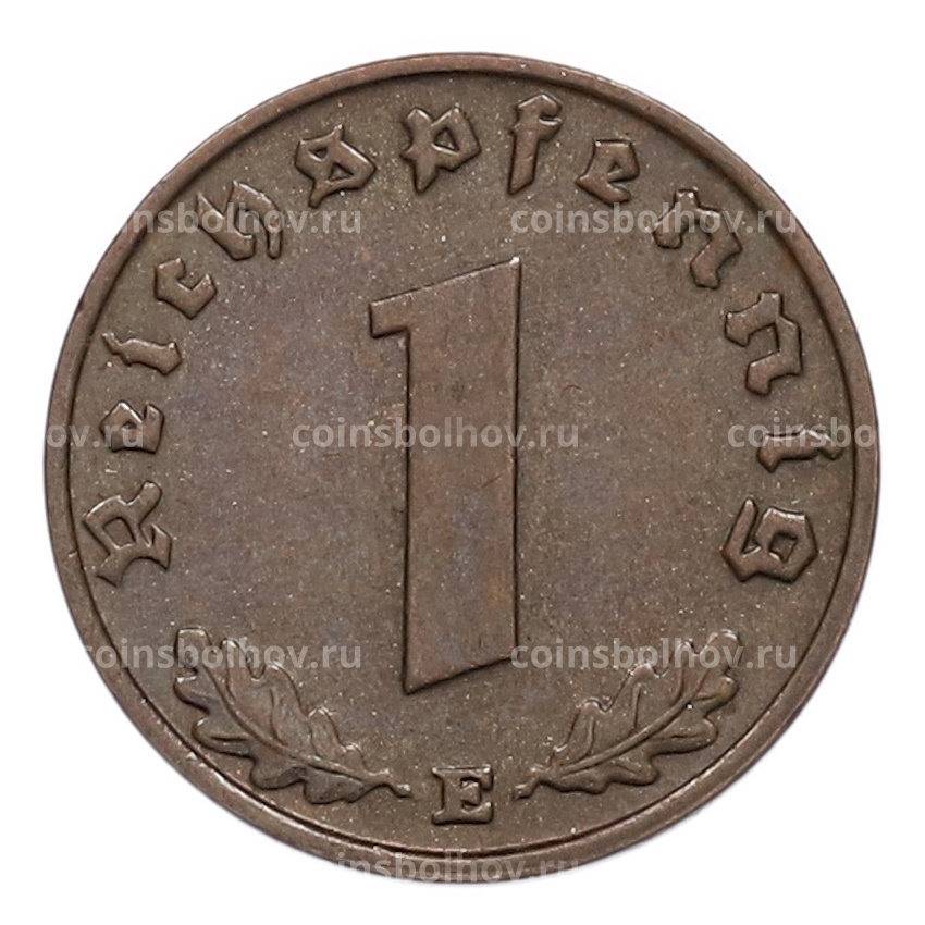 Монета 1 рейхспфенниг 1938 года E Германия (вид 2)
