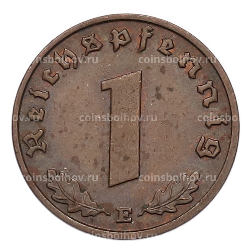 Монета 1 рейхспфенниг 1937 года E Германия (вид 2)