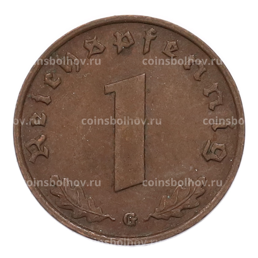 Монета 1 рейхспфенниг 1939 года G Германия (вид 2)