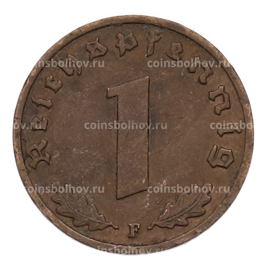 Монета 1 рейхспфенниг 1937 года F Германия (вид 2)