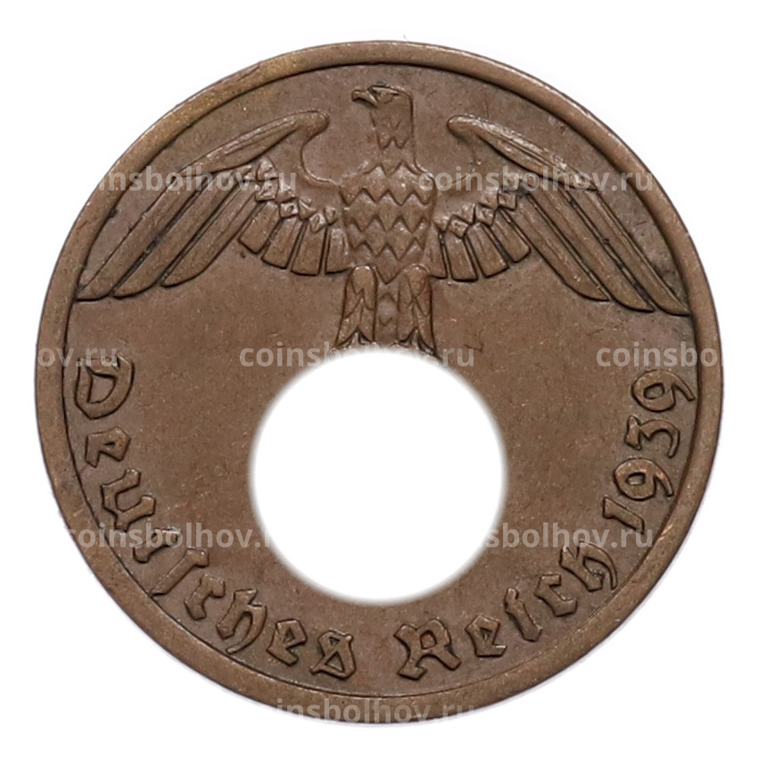 Монета 1 рейхспфенниг 1939 года A Германия
