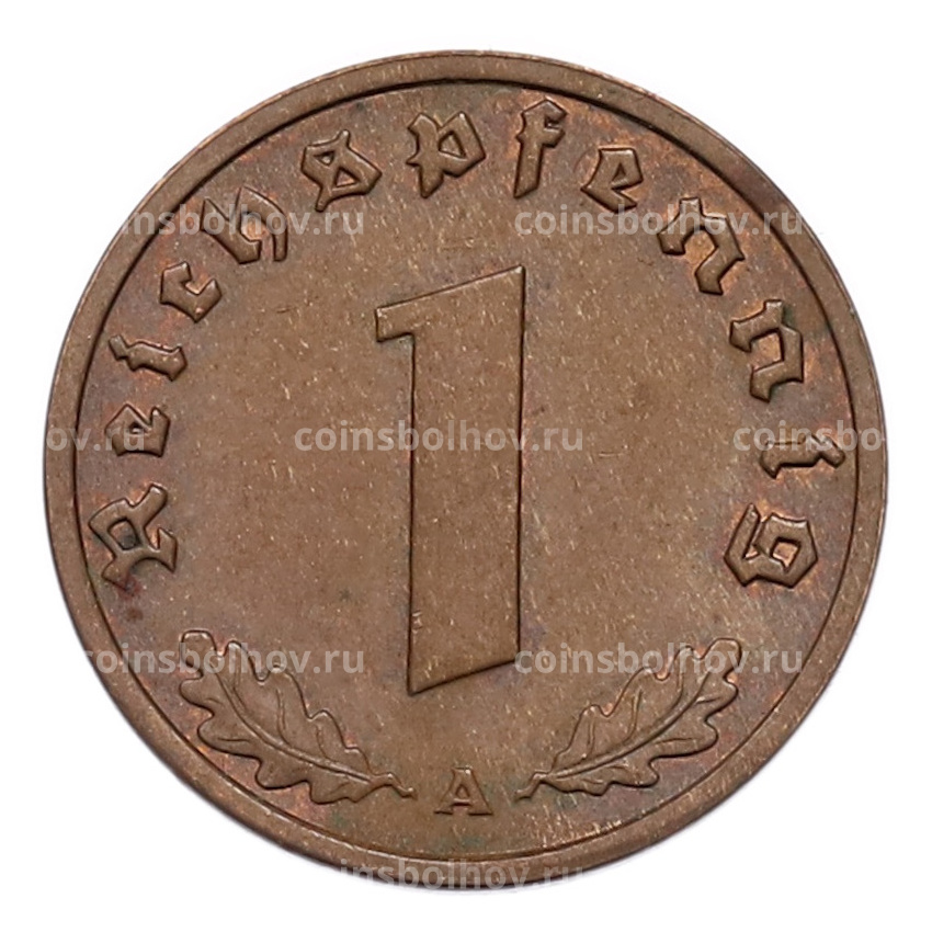 Монета 1 рейхспфенниг 1939 года A Германия (вид 2)